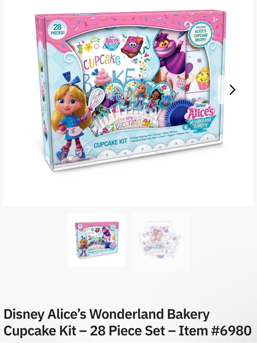 6/$20 Bundle Disney Junior Alice's Wonderland Bakery Cupcake Kit - NWT